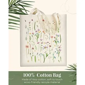 AUSVKAI Cute Eco-Friendly Canvas Tote Bag for Women