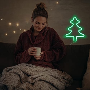 Versatile Christmas Tree Neon Sign for Home and Parties