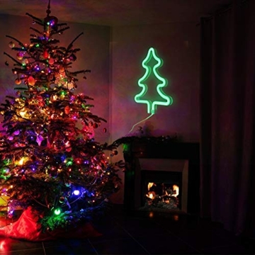 Versatile Christmas Tree Neon Sign for Home and Parties