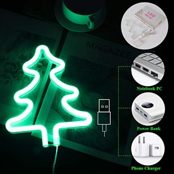 Versatile Christmas Tree Neon Sign for Home and Parties