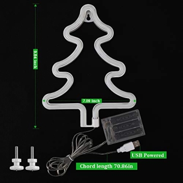 Versatile Christmas Tree Neon Sign for Home and Parties