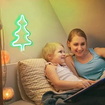 Versatile Christmas Tree Neon Sign for Home and Parties