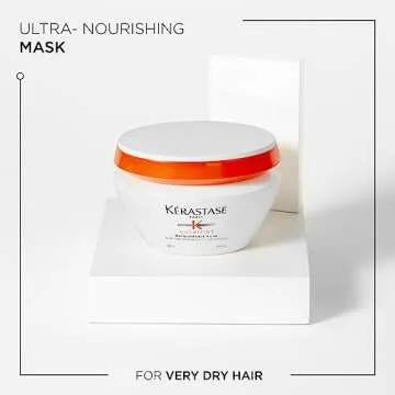 KÉRASTASE Nutritive Masquintense Riche Hair Mask, Deeply Nourishes & Conditions with Plant-Based Proteins & Niacinamide for Medium to Thick Dry Hair, 6.8 Fl Oz