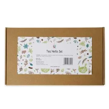 Loose Leaf Tea Set | Upto 450 Servings | Variety of 8 Wonderful Herbs - Ginger Root, Turmeric Root, Lemongrass, Moringa, Cinnamon, Orange Peel, Milk Thistle, Ashwagandha | By Yogi's Gift®