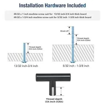 JOY DECOR 30 Pack Cabinet Knobs, Black Cabinet Handles, 2in Kitchen Cabient Knobs, Single Hole Drawer Knobs for Dresser Drawers