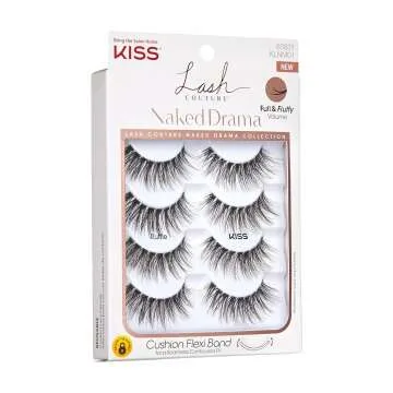 KISS Naked Drama False Eyelashes - 4 Pairs, 16 mm