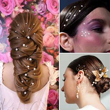 Self Adhesive Face Gems and Hair Gems, Face Stickers Jewels for Face, Hair, Eye, Body, 3/4/5/6mm Rhi...