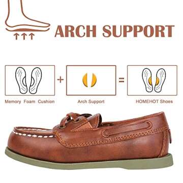HOMEHOT Boys Dress Shoes Casual School Shoes Slip on Boys Loafers (Toddler/Little Kid/Big Kid) Color Brown Size 10