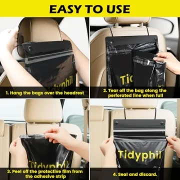 50 PCS Disposable Car Trash Bags for Clean Vehicle