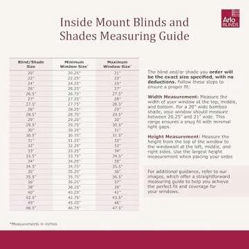 ARLO BLINDS Sheer Bamboo Roman Shades with Valance - Tuscan, 31" W x 60" H - Light Filtering Cordless Blinds for Interior Windows - Real Natural Bamboo Material - Mounting Hardware Included