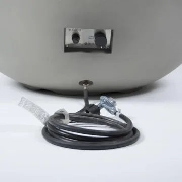 Elementi Lunar Bowl Cast Concrete Fire Pit Table - 45,000 BTU