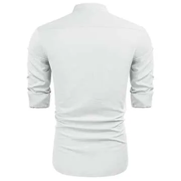 Coofandy Casual Button Down Summer Beach Shirt for Men