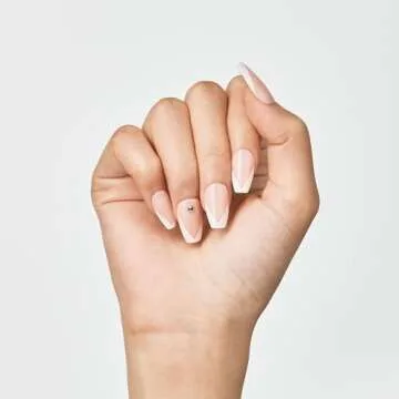 imPRESS KISS Press-On Manicure, Nail Kit, PureFit Technology, Medium Length Press-On Nails, 'So French', Includes Prep Pad, Mini Nail File, Cuticle Stick, and 30 Fake Nails