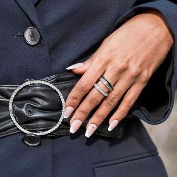 imPRESS KISS Press-On Manicure, Nail Kit, PureFit Technology, Medium Length Press-On Nails, 'So French', Includes Prep Pad, Mini Nail File, Cuticle Stick, and 30 Fake Nails