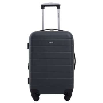 Wrangler Smart Luggage Cup Holder and USB Port, Dark Shadow, 2 Piece Set