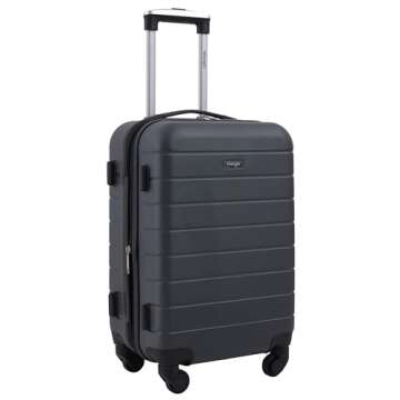 Wrangler Smart Luggage Cup Holder and USB Port, Dark Shadow, 2 Piece Set