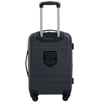 Wrangler Smart Luggage Cup Holder and USB Port, Dark Shadow, 2 Piece Set