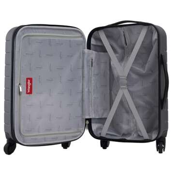 Wrangler Smart Luggage Cup Holder and USB Port, Dark Shadow, 2 Piece Set