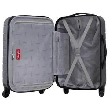 Wrangler Smart Luggage Cup Holder and USB Port, Dark Shadow, 2 Piece Set