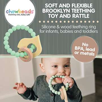 Chewbeads Brooklyn Teething Toy - Stylish & Safe