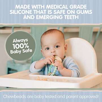 Chewbeads Brooklyn Teething Toy - Stylish & Safe