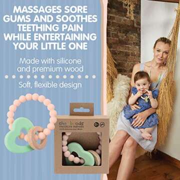 Chewbeads Brooklyn Teething Toy - Stylish & Safe