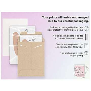 Line Art - Minimalist Decor - Floral Abstract Prints - Set of 6 (8x10) - Unframed