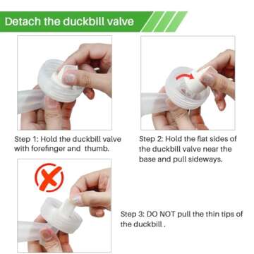 PumpMom Pump Parts Compatible with Spectra, Replacement Duckbill Valves and Silicone Membrane for Spectra S2 Spectra S1 9 Plus and SG Breastpumps - Pack of 6