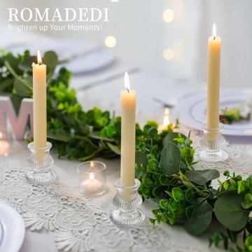 Romadedi Glass Candle Holders - Elegant Home Decor