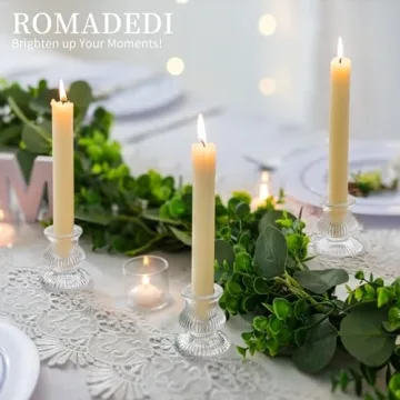 Romadedi Glass Candle Holders - Elegant Home Decor