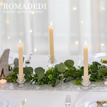 Romadedi Glass Candle Holders - Elegant Home Decor
