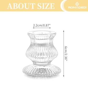 Romadedi Glass Candle Holders - Elegant Home Decor