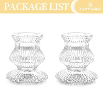 Romadedi Glass Candle Holders - Elegant Home Decor