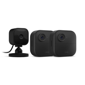 Blink Outdoor 4 (4th Gen) + Blink Mini – Smart security camera, two-way talk, HD live view, motion...