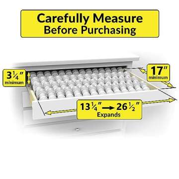 LYNK PROFESSIONAL® Expandable Organizer - Heavy Gauge Steel 4 Tier Spice Rack Insert Tray for Spice Jars, Herbs and Seasoning - Kitchen Cabinet Drawer Storage - Silver Metallic