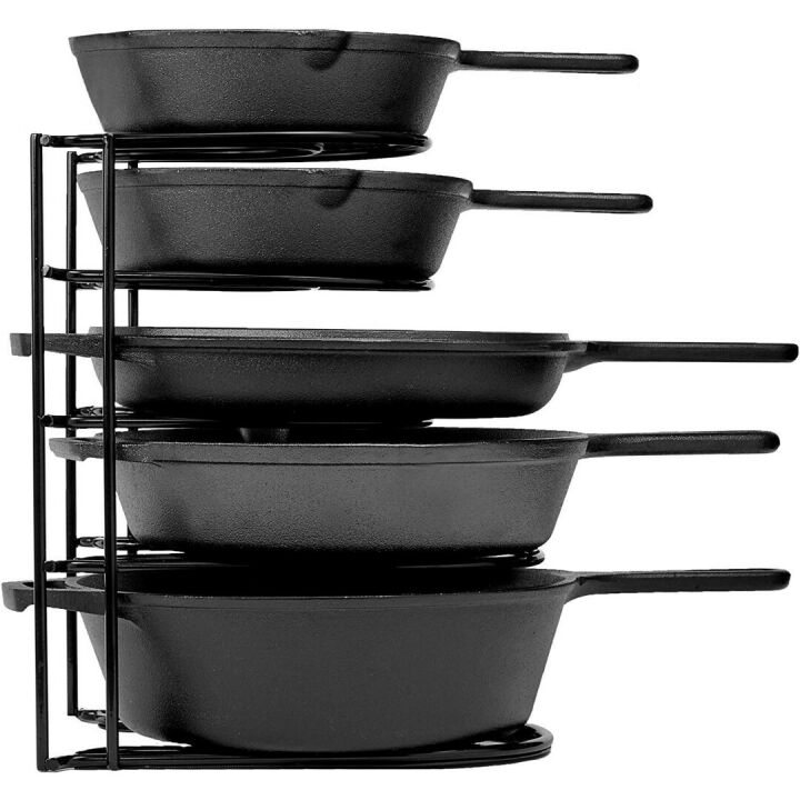 Heavy Duty Pan Organizer Rack - Space Saving Kitchen Storage