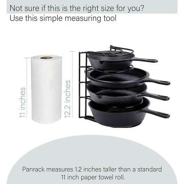 Heavy Duty Pan Organizer Rack - Space Saving Kitchen Storage