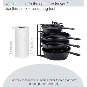 Heavy Duty Pan Organizer Rack - Space Saving Kitchen Storage