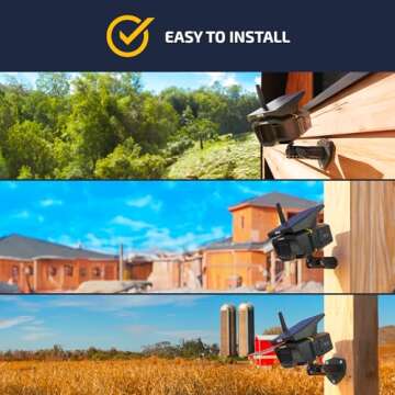 Vosker VKX Solar Powered 4G-LTE Outdoor Cellular Security Camera - No WiFi Needed, Motion Activated,...