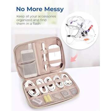 BAGSMART Electronics Organizer Travel Case, Travel Cable Organizer Bag for Travel Essentials, Travel...