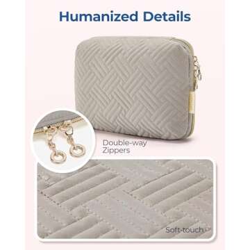 BAGSMART Electronics Organizer Travel Case, Travel Cable Organizer Bag for Travel Essentials, Travel Tech Organizer as Travel Accessories for Women, Cord Organizer for Phone, SD Card, Warm Grey