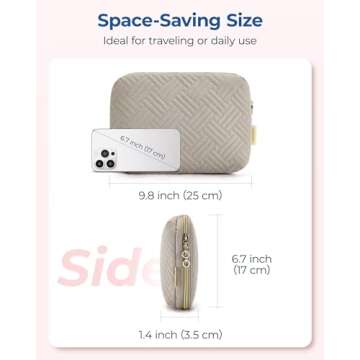 BAGSMART Electronics Organizer Travel Case, Travel Cable Organizer Bag for Travel Essentials, Travel Tech Organizer as Travel Accessories for Women, Cord Organizer for Phone, SD Card, Warm Grey