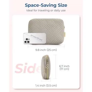 BAGSMART Electronics Organizer Travel Case, Travel Cable Organizer Bag for Travel Essentials, Travel Tech Organizer as Travel Accessories for Women, Cord Organizer for Phone, SD Card, Warm Grey