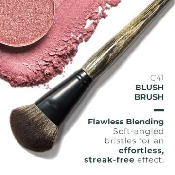 Rose and Ben Beauty C41 Blush Brush | Professional Makeup Brush for Effortless Application