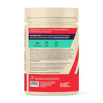 Podium Nutrition, Fuse Pre Workout Powder, Sour Watermelon, 30 Servings, Beta Alanine and Caffeine for Energy, Gluten Free, Soy Free, Dairy Free