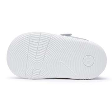 BMCiTYBM Baby Shoes Boy Girl Walking Shoes Breathable Sneakers Infant First Walker Shoes 6 9 12 15 18 24 Months Grey Size 12-18 Months Infant