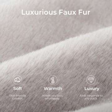 Snug Leaves Women's Fuzzy Scuff Slippers Soft Comfy Memory Foam Non-slip Indoor House Shoes (Grey, Size 7-8)