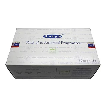Set of 12 Satya Variety Incense Sticks for Relaxation