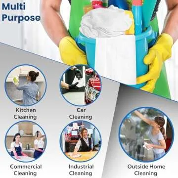 Nabob Wipers New Lint Free Cloth - 100% Cotton Cleaning Rags Exact Cut - Premium White Rags for Cleaning House - White Rags for Dusting, Staining, Polishing, Painting 18"x18" (7 Pack)