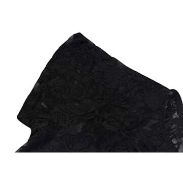 Nemidor Women's Scooped Neckline Floral lace Top Plus Size Cocktail Party Midi Dress